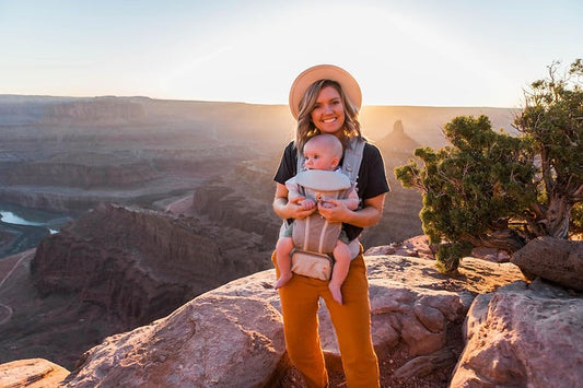 Jess and Briggs on a beautiful hike at Dead Horse State Park in Utah.