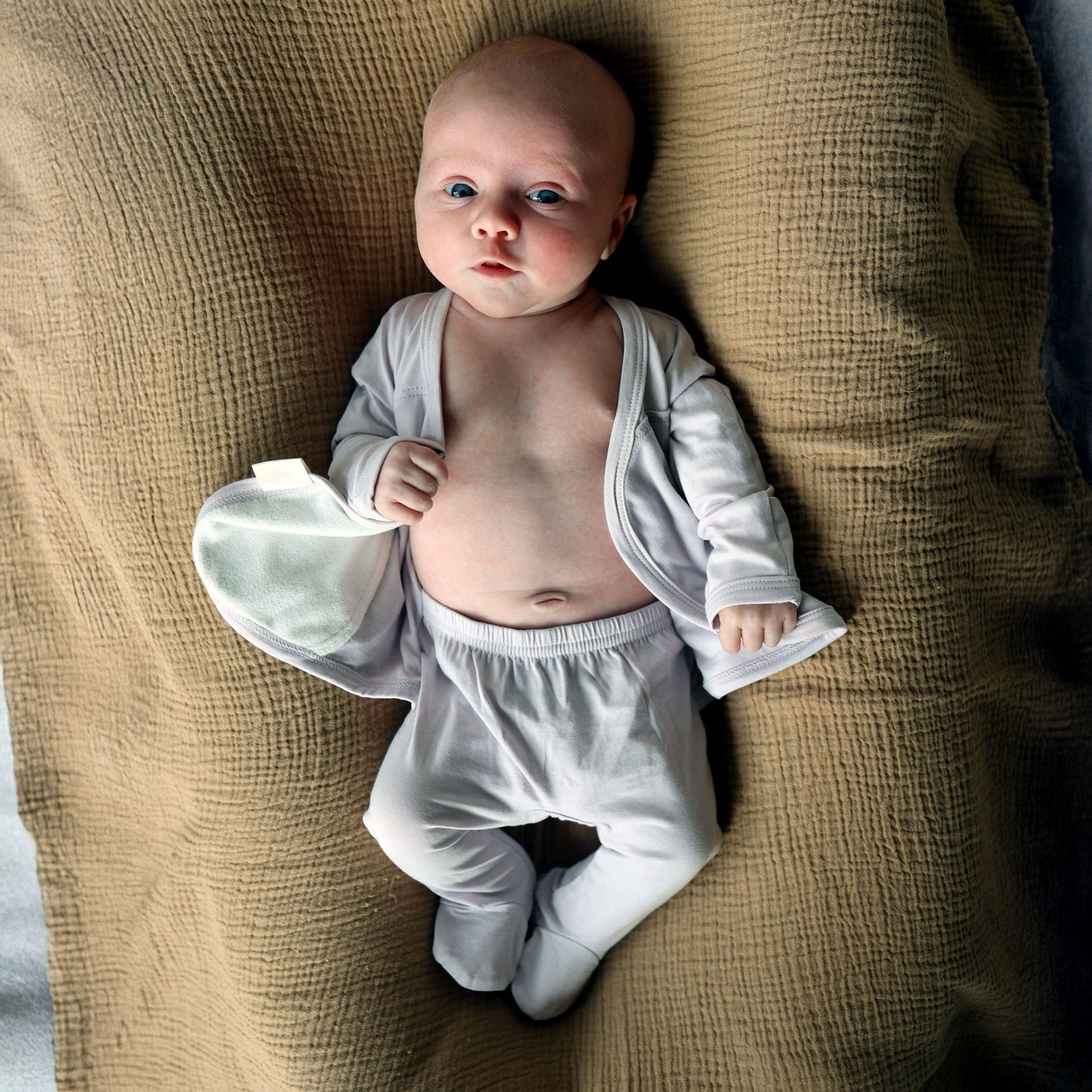 Baby Bundle Footie - Hush Sky + Toffee Twist