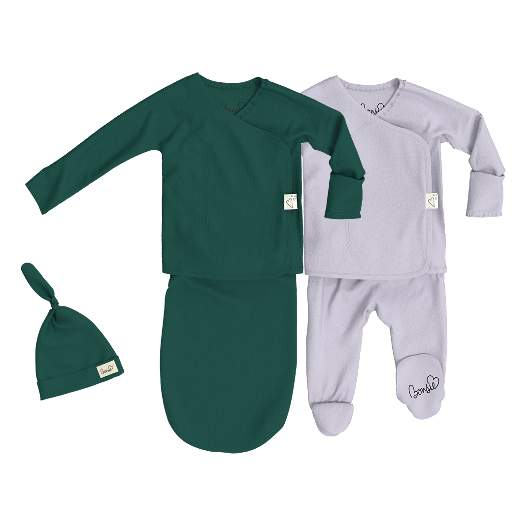 Baby Bundle - Ever Baby Bag Set + Hush Sky Footie