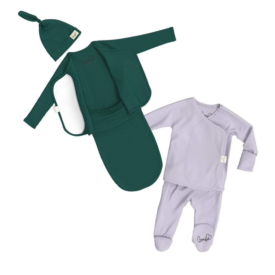 Baby Bundle - Ever Baby Bag Set + Hush Sky Footie