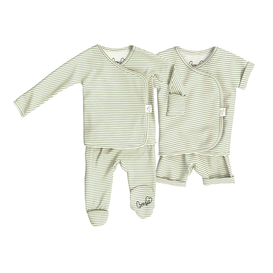 Baby Bundle - Mint Twist Footie + Romper