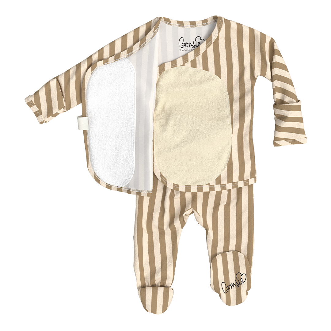 Baby Bundle Footie - Hush Sky + Toffee Twist