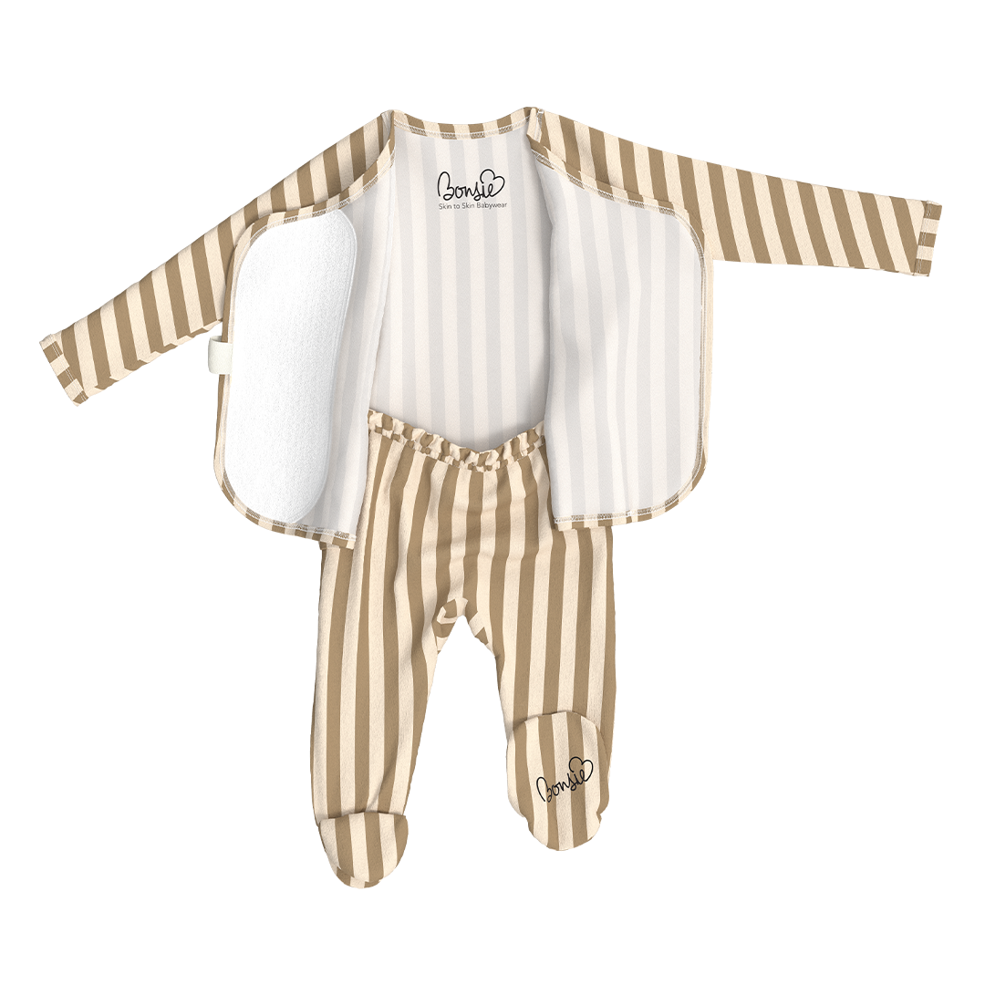 Baby Bundle Footie - Hush Sky + Toffee Twist