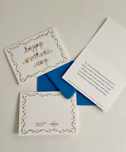 Mother’s Day Card by Welcome Baby, USA and The Letter Nest 