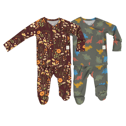 Baby Bundle Footie - Autumn Meadow + Lil Stompers