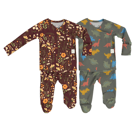 Baby Bundle Footie - Autumn Meadow + Lil Stompers