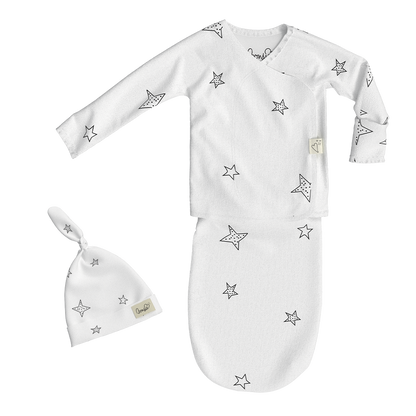 Baby Bundle - Stars Baby Bag Set + Footie