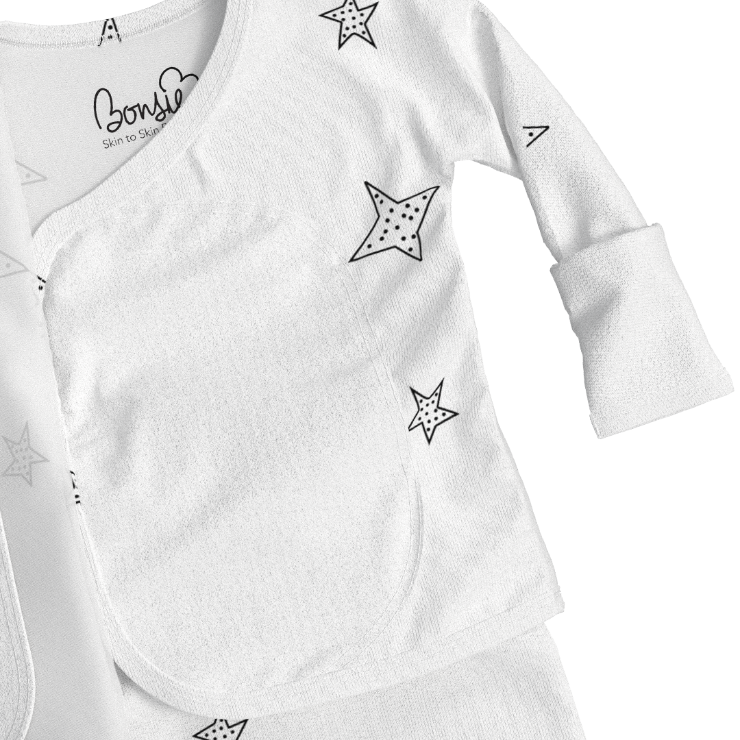 Baby Bundle - Stars Baby Bag Set + Footie