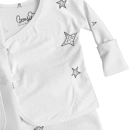 Baby Bundle - Stars Baby Bag Set + Footie
