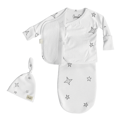 Baby Bundle - Stars Baby Bag Set + Footie