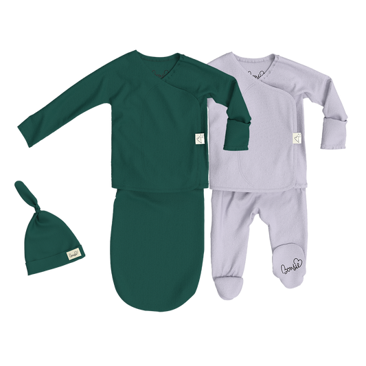 Baby Bundle - Ever Baby Bag Set + Hush Sky Footie