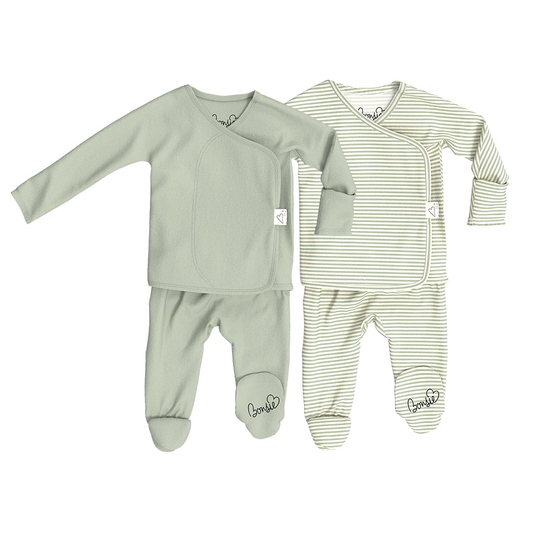 Baby Bundle Footie - Avocado + Mint Twist