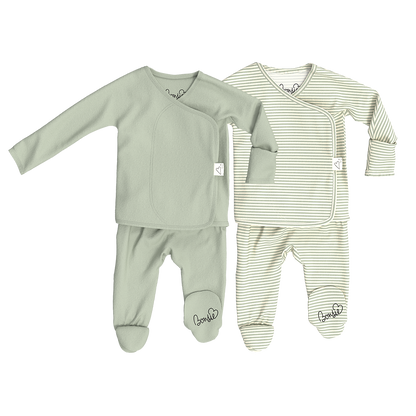 Baby Bundle Footie - Avocado + Mint Twist