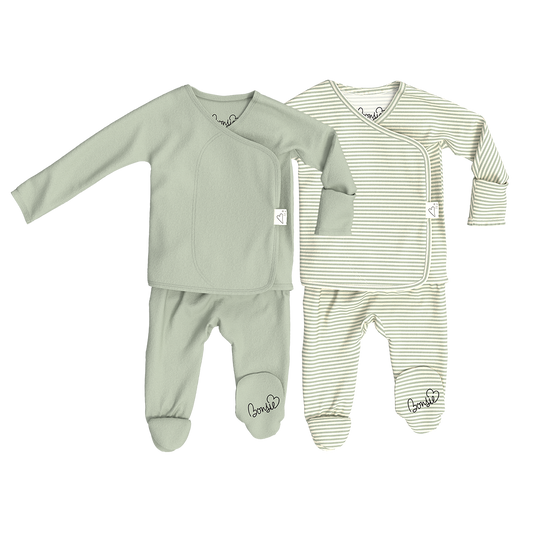 Baby Bundle Footie - Avocado + Mint Twist