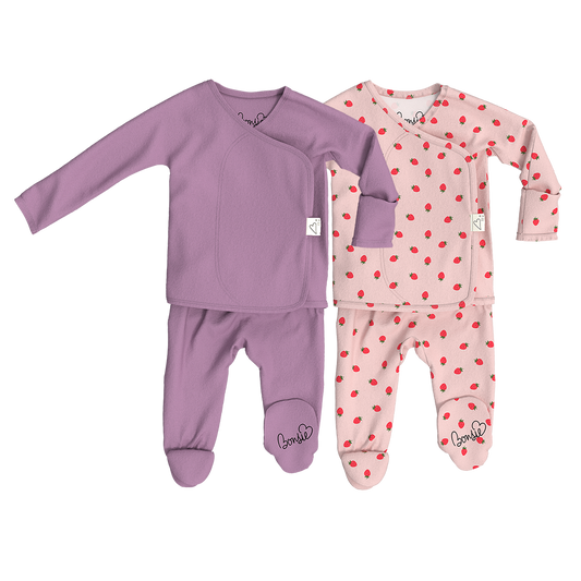 Baby Bundle Footie - Fig + Strawberries