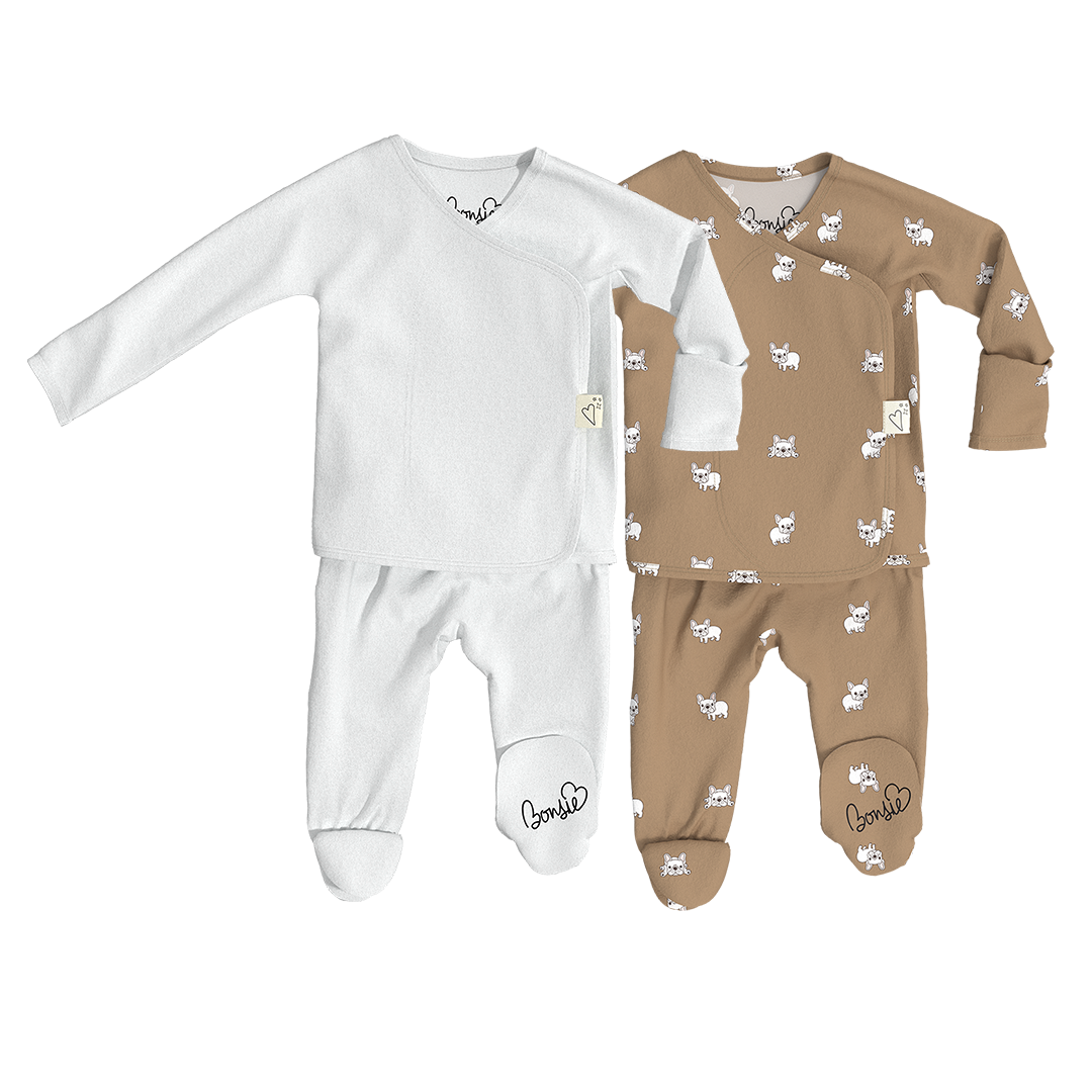 Baby Bundle Footie - Milk + Frenchie