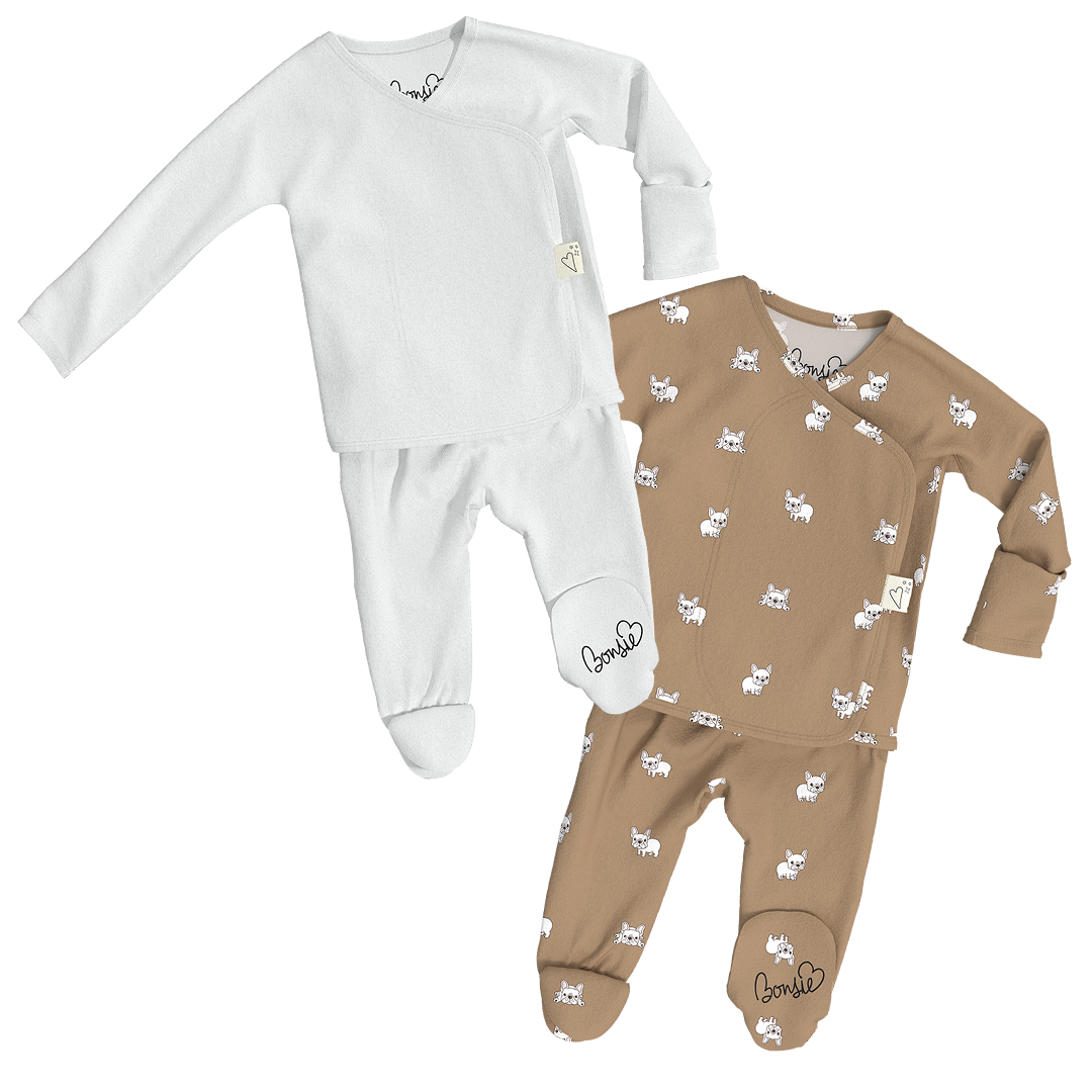 Baby Bundle Footie - Milk + Frenchie
