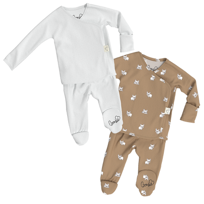 Baby Bundle Footie - Milk + Frenchie