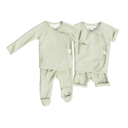 Baby Bundle - Mint Twist Footie + Romper
