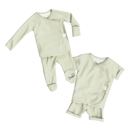 Baby Bundle - Mint Twist Footie + Romper