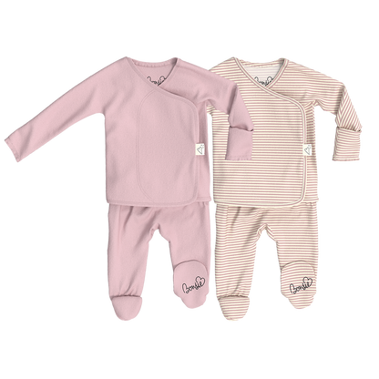 Baby Bundle Footie - Peony + Berry Twist