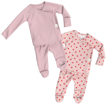 Baby Bundle Footie - Peony + Strawberries