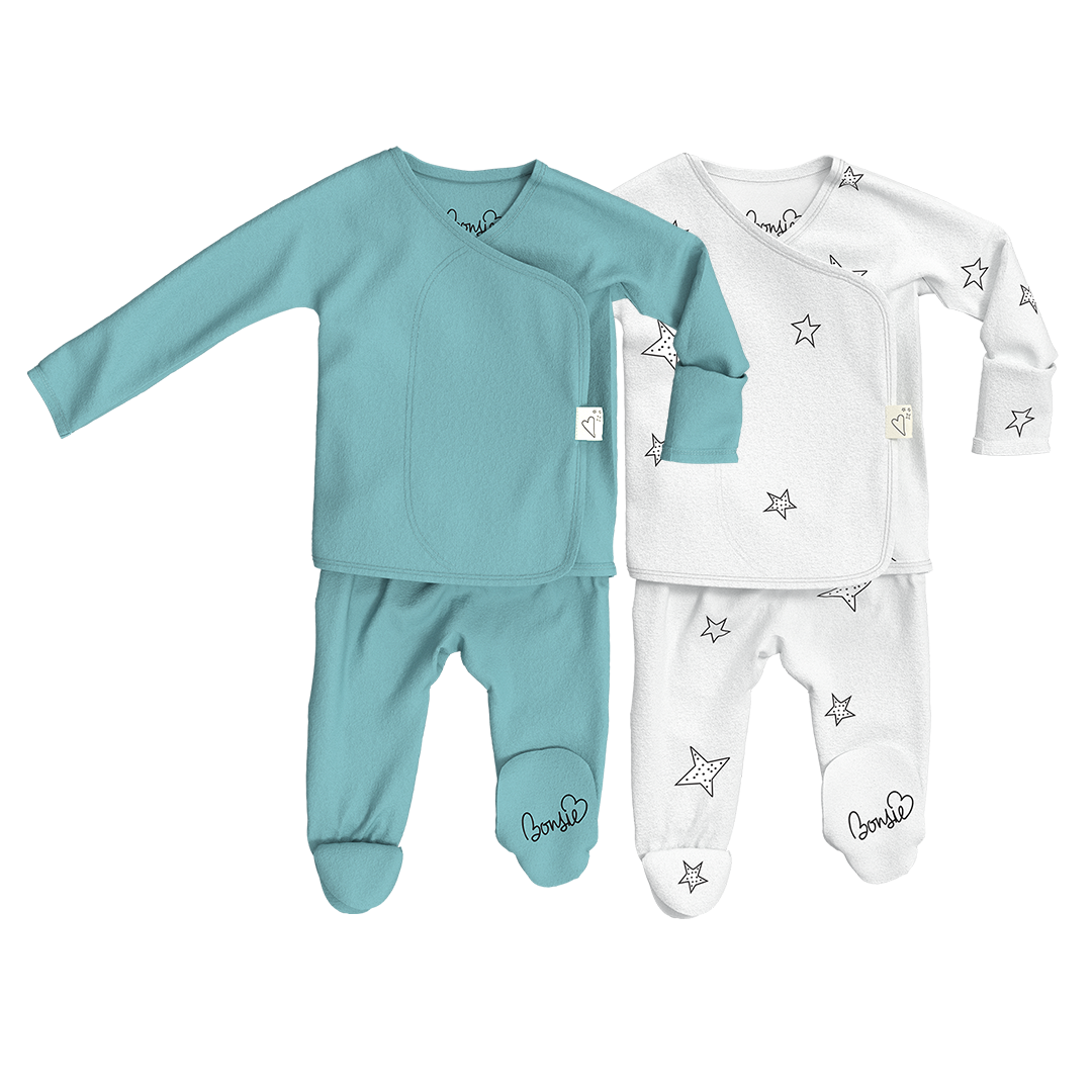 Baby Bundle Footie - Ripple + Stars