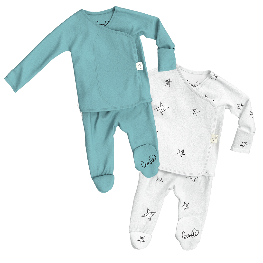 Baby Bundle Footie - Ripple + Stars