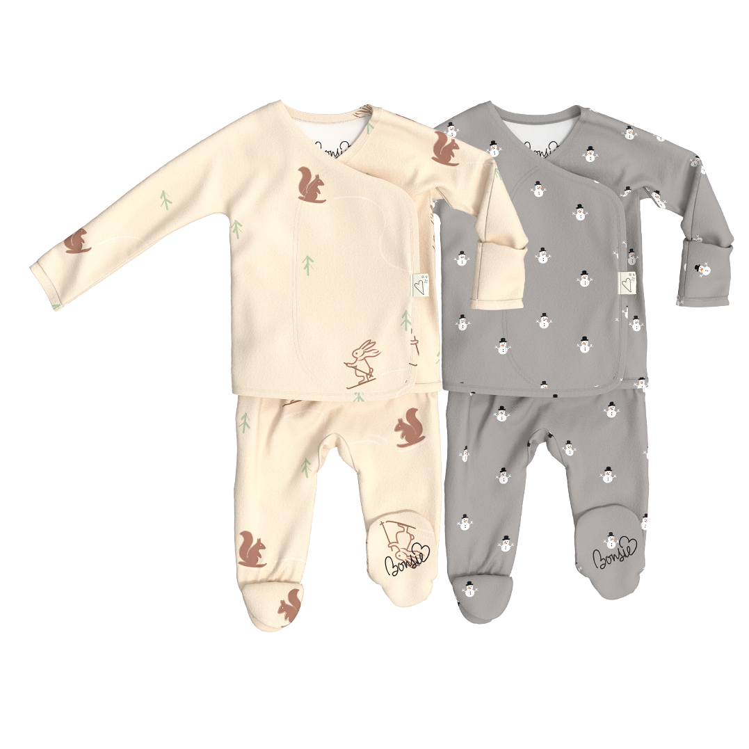 Baby Bundle Footie- Bunny Slopes + Frostie Friends