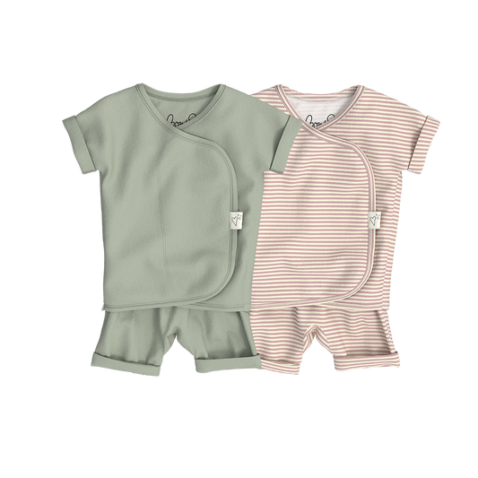 Baby Bundle Romper - Avocado + Berry Twist