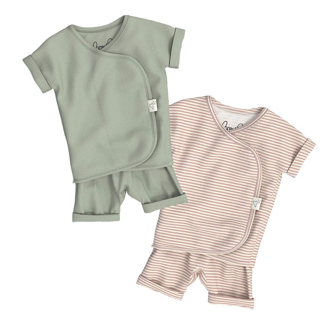 Baby Bundle Romper - Avocado + Berry Twist