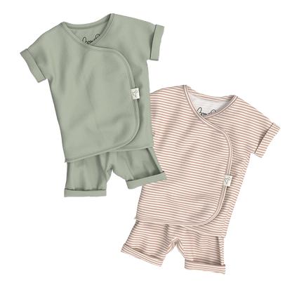 Baby Bundle Romper - Avocado + Berry Twist