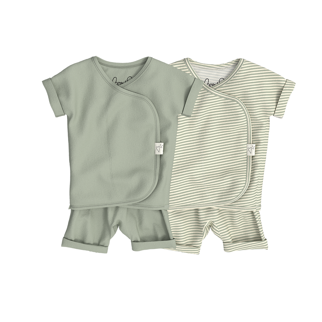 Baby Bundle Romper - Avocado + Mint Twist