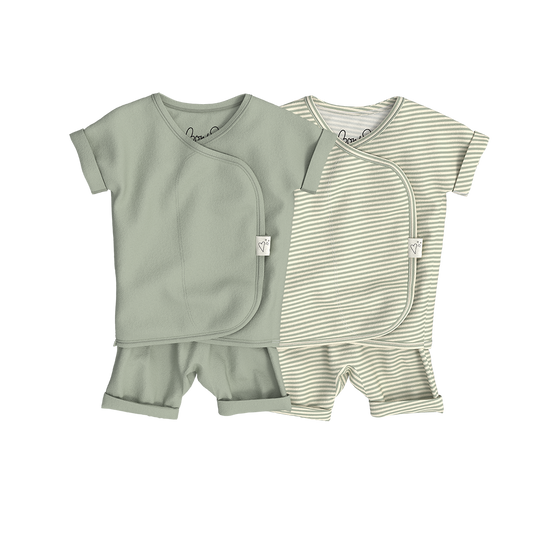 Baby Bundle Romper - Avocado + Mint Twist