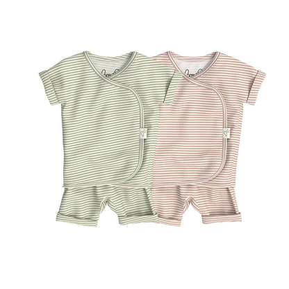 Baby Bundle Romper - Mint Twist + Berry Twist