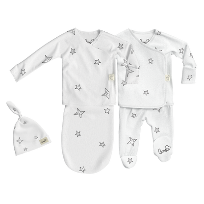 Baby Bundle - Stars Baby Bag Set + Footie