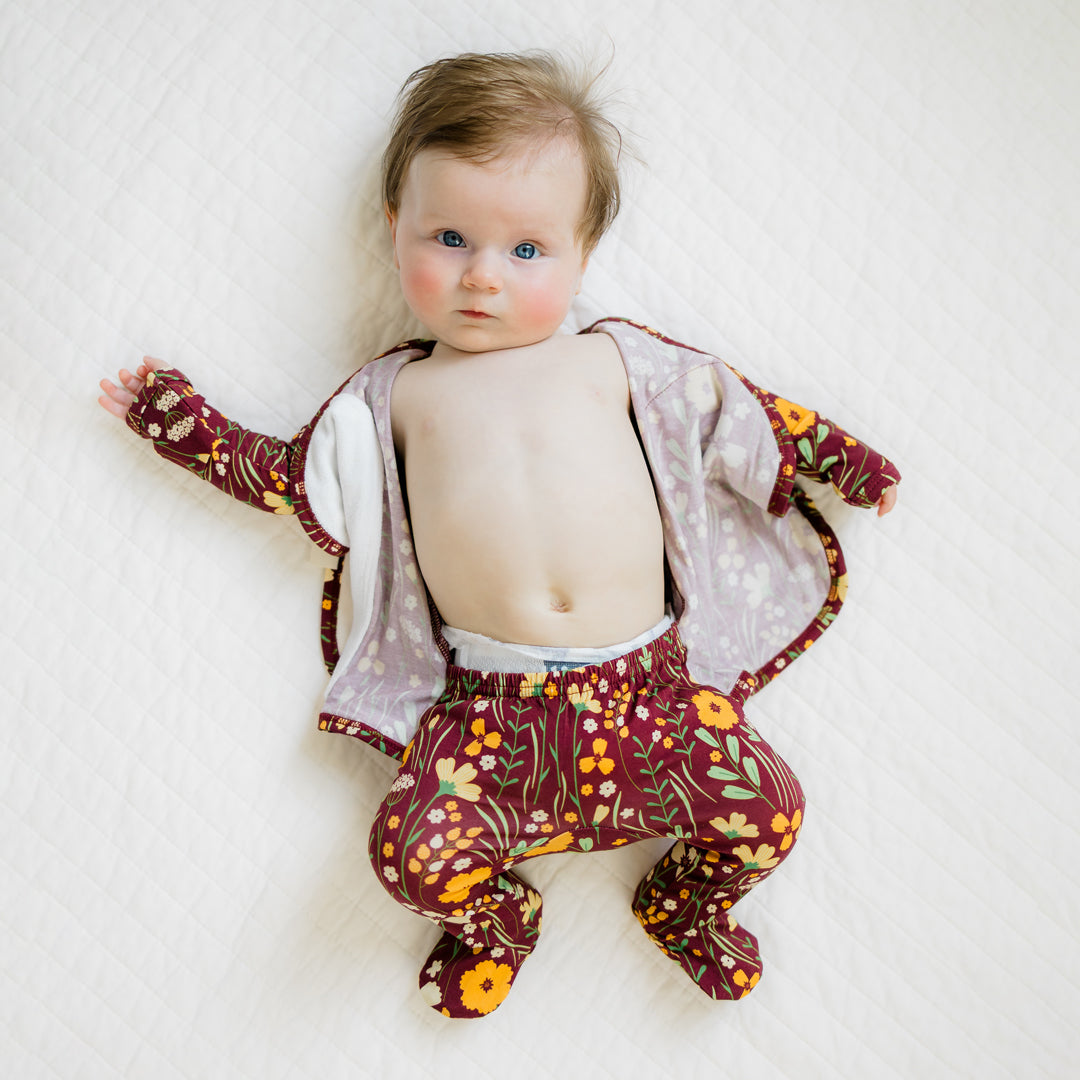 Baby Bundle Footie - Oliveyou, Autumn Meadow + Mulberry