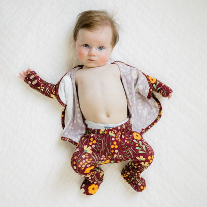 Baby Bundle Footie - Oliveyou, Autumn Meadow + Mulberry