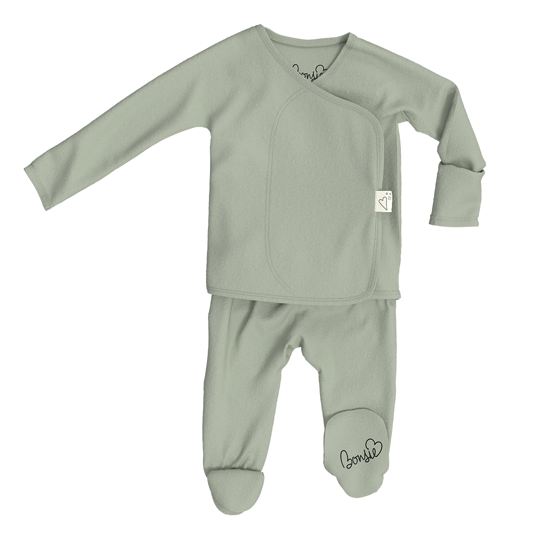 Baby Bundle Footie - Avocado + Mint Twist