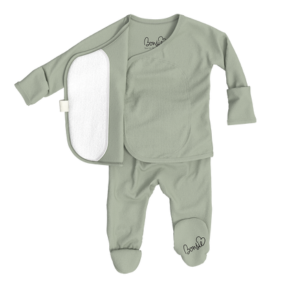 Baby Bundle Footie - Avocado + Mint Twist