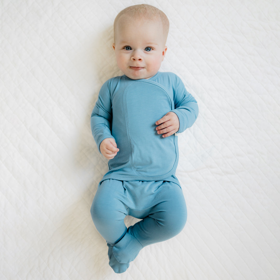Baby Bundle Footie - Dusty Sky + Oliveyou