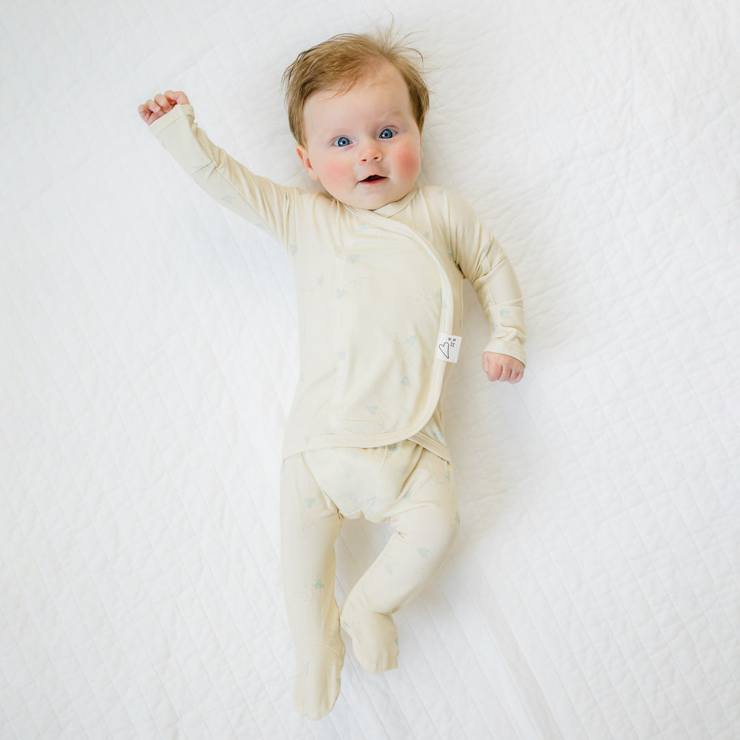 Baby Bundle Footie - Mocha + Flight Crew