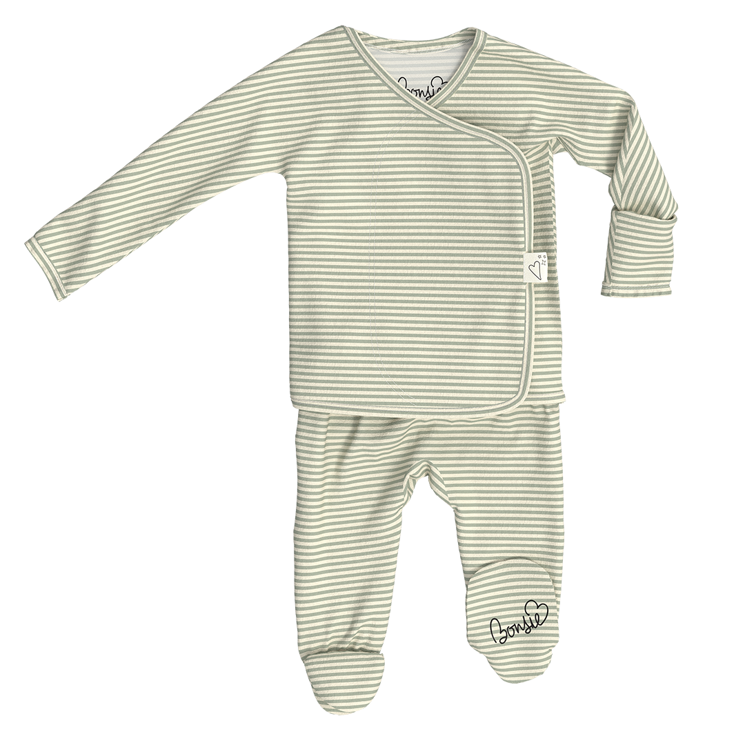 Baby Bundle Footie - Avocado + Mint Twist