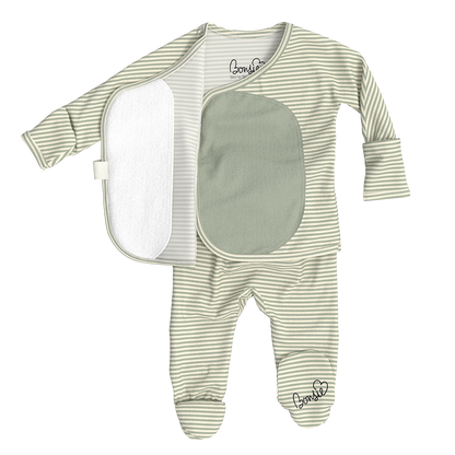 Baby Bundle Footie - Avocado + Mint Twist