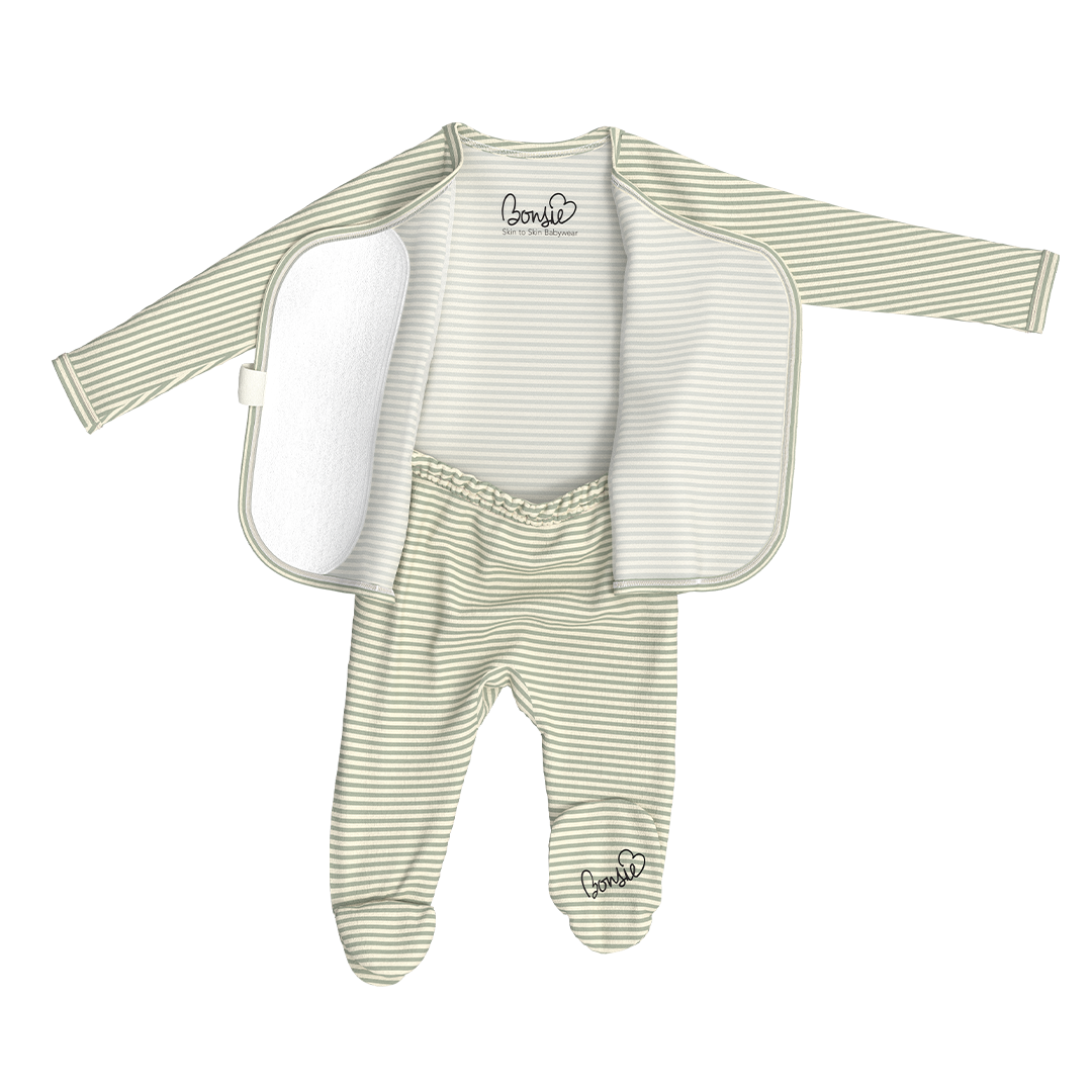 Baby Bundle Footie - Avocado + Mint Twist