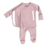 Baby Grey Footie 2-Piece - Peony