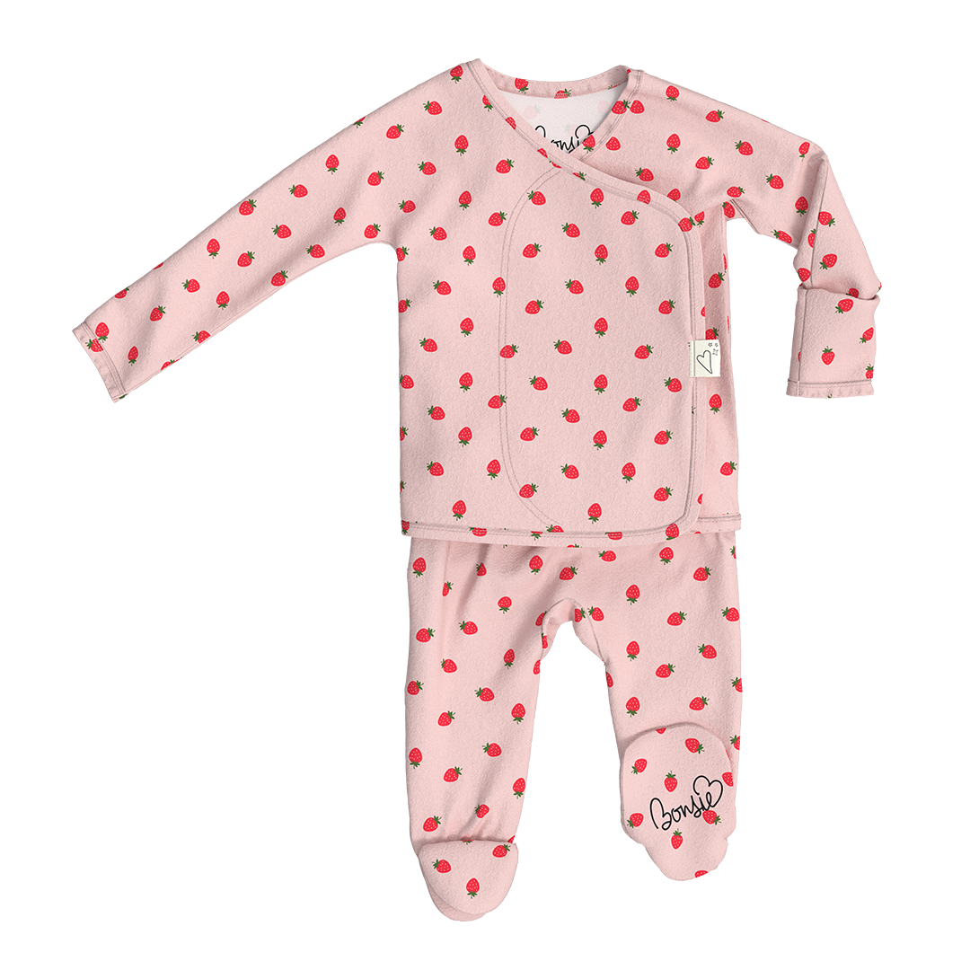 Baby Bundle Footie - Fig + Strawberries