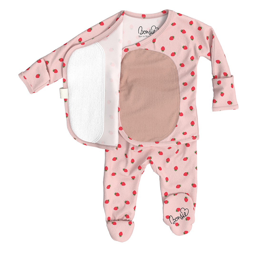 Baby Bundle Footie - Fig + Strawberries