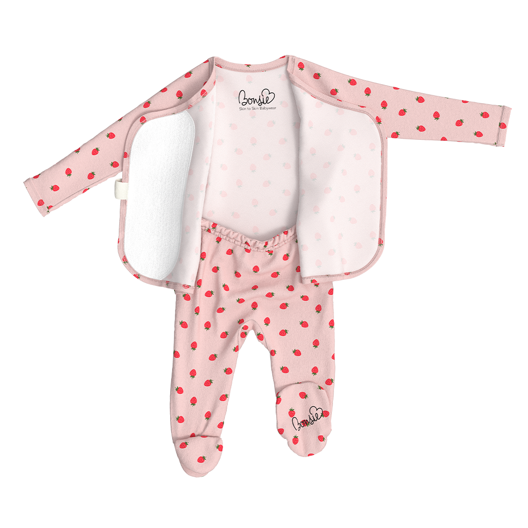Baby Bundle Footie - Fig + Strawberries