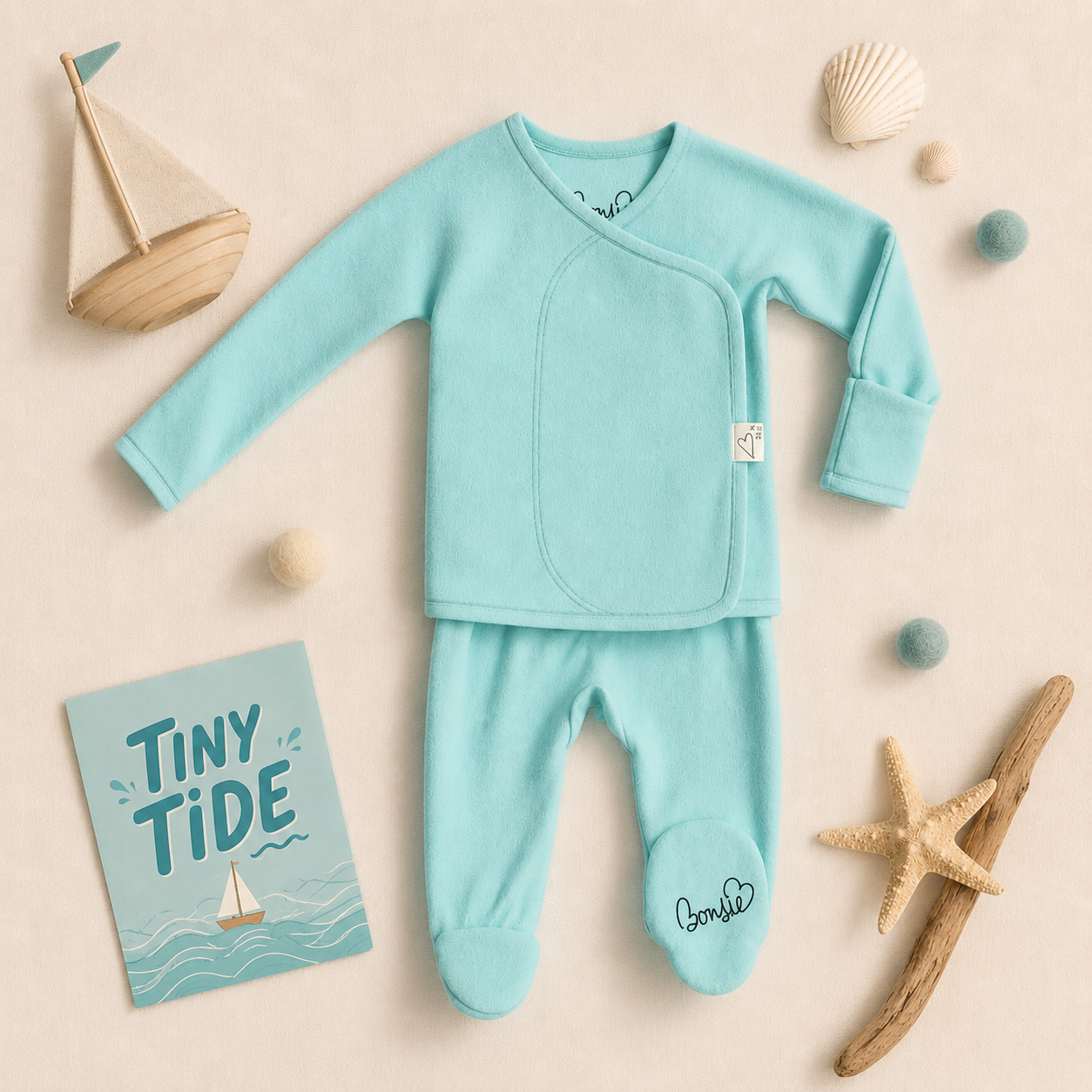 Baby Bundle Footie - Tiny Tide + Little Wishes